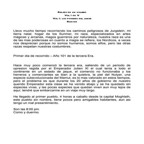 Relato de un viajero