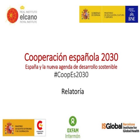 Cooperación española 2030: Relatoría