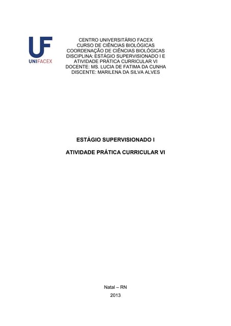 Relatorio de estagio observação