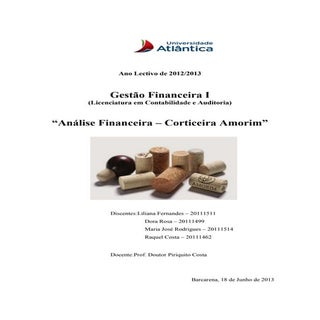 Gestão Financeira - Corticeira Amorim