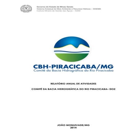 Relatório Anual de Atividades - CBH Piracicaba 2014