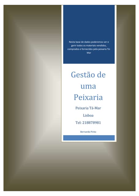 Relatório da base de dados