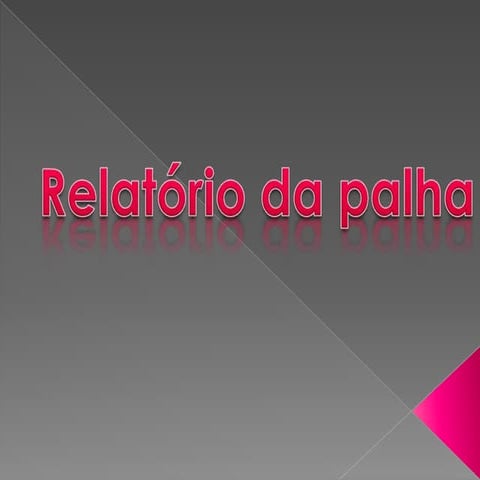 Relatório da palha
