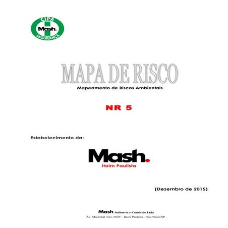Relatório do mapa de riscos | DOC