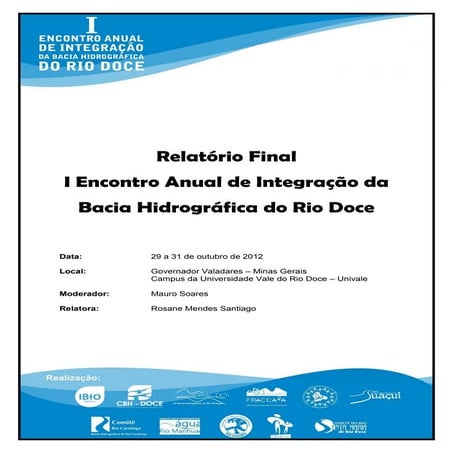 Relatório encontro de integração