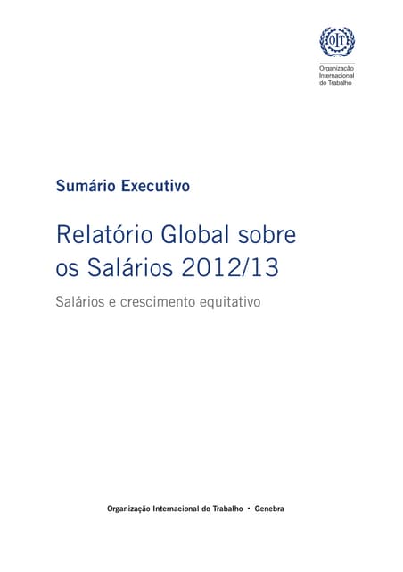 Relatório global salários 2012 OIT