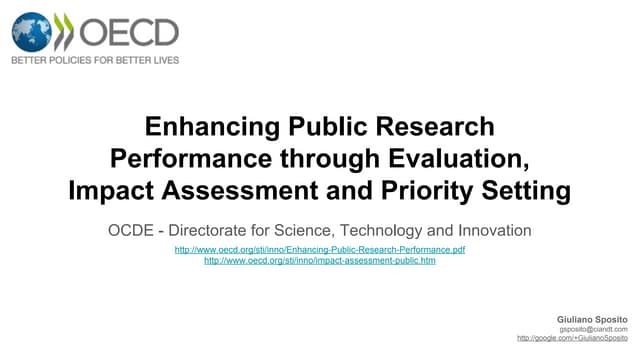 Follow up evaluations in Science, Technology and Innovation