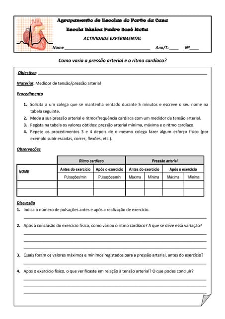 Relatório pressão arterial