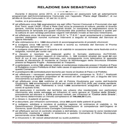 Relazione adempimenti anno 2013
