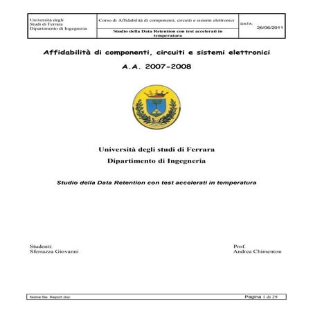 Relazione affidabilità