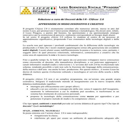 Relazione classe 2.0 giugno 2011