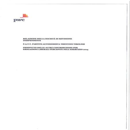 Relazione contribuzioni certificatori 2014