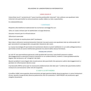 Relazione di laboratorio di informa...
