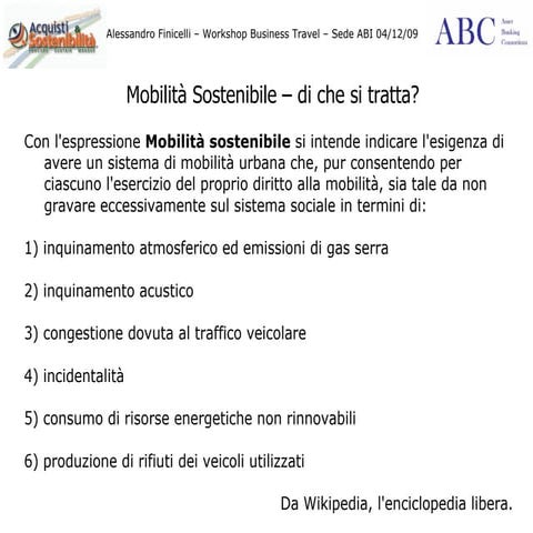 Infomobility e Mobilità Sostenibilità