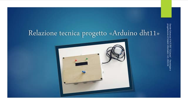 Relazione tecnica progetto «arduino dht11»