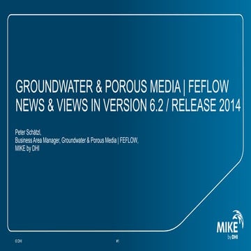 MIKE by DHI Release 2014 Groundwater News