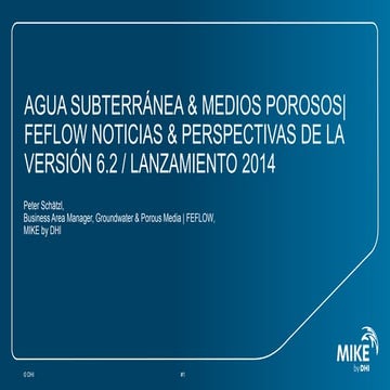 MIKE by DHI Release 2014 Groundwater News Spanish
