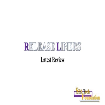 Release liners a fresh review