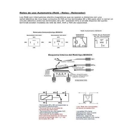 Reles luces y conceptos basicos sobre electricidad y electronica automotriz