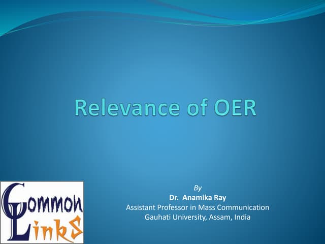 Relevance of Open Educational Resources