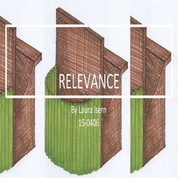 RELEVANCE by Laura Isern