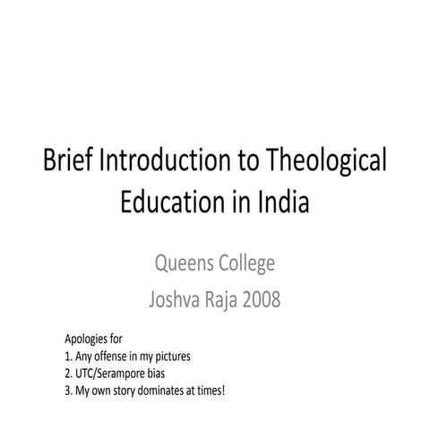 Relevant and effective theological education in 21st century