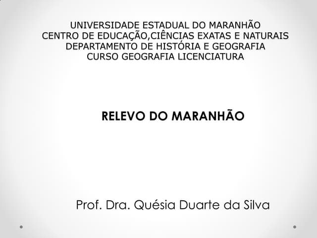 Geomorfologia do Maranhão