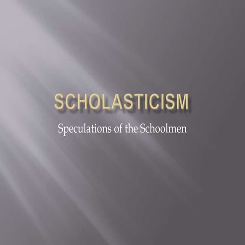 scholasticism