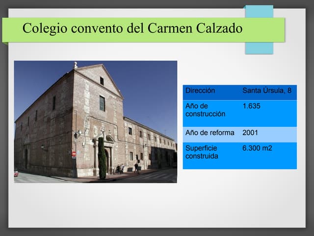 Colegio Convento del Carmen Calzado. Alcalá de Henares, PPT