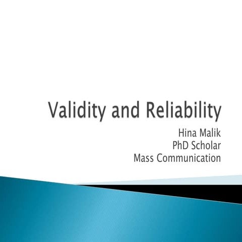 Validity and Reliability - Research Instrument.docx