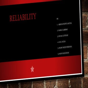 Reliability