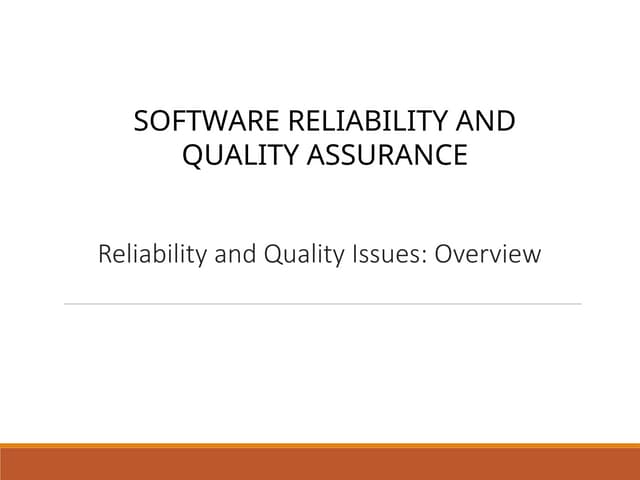 Reliability and Quality Issues Overview (5).ppt