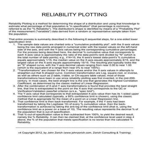 Reliability Plotting Explained