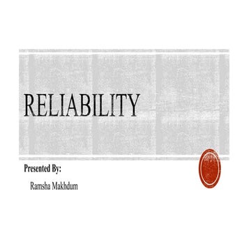 reliability presentation.pptx