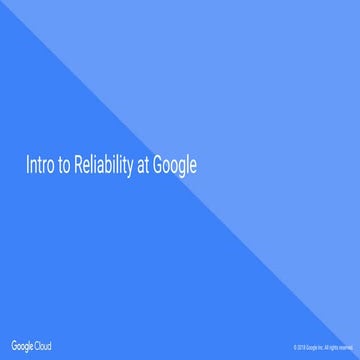 GDG Cloud Southlake #11 Steve McGhee Reliability Theory and Practice