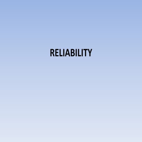 Reliability types