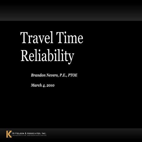 Reliability Workshop Presentation