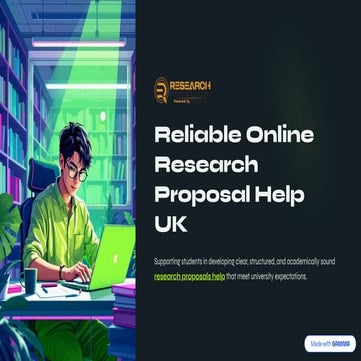 Reliable Online Research Proposal Help UK for Academic Confidence | PDF