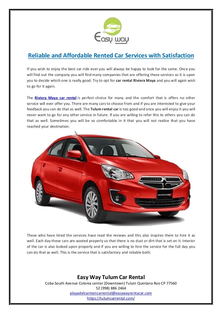 Reliable and Affordable Rented Car Services with Satisfaction