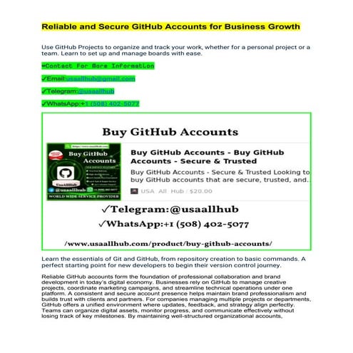 Reliable and Secure GitHub Accounts for Business Growth.docx