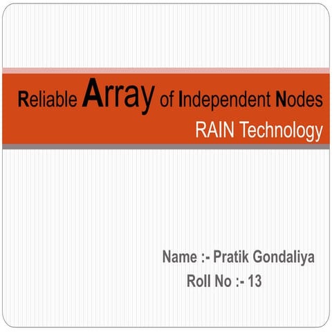 Reliable array of independent nodes