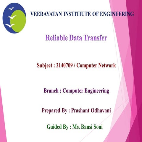 Reliable data transfer   CN - prashant odhavani- 160920107003