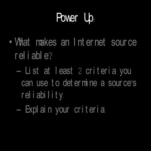 Reliable Media Sources