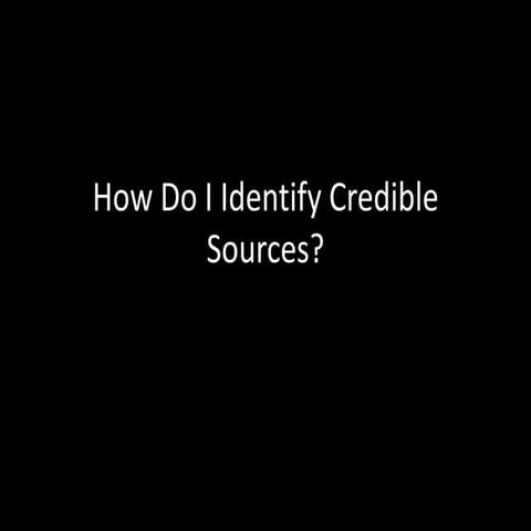 How Do I Identify Credible Sources for Research Papers?