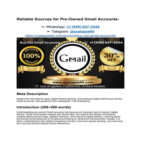 Reliable Sources for Pre-Owned Gmail Accounts_.docx