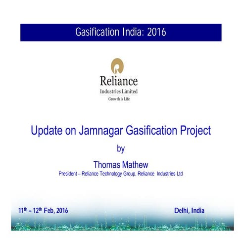 Reliance Refining Building Worlds Larges Coke Gasification Project