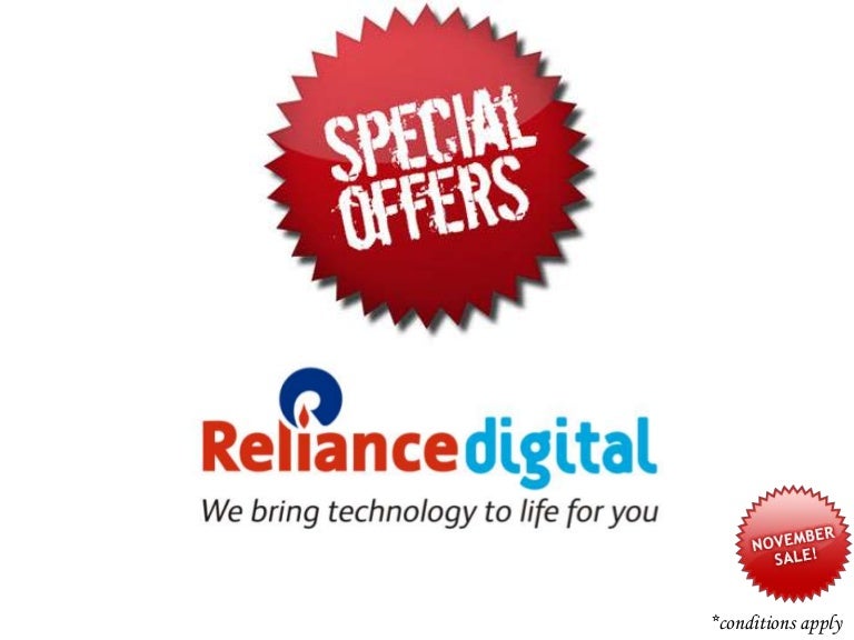 Reliance Digital Special Offers for November, 2011