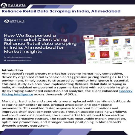 Reliance Retail Data Scraping in India, Ahmedabad.pdf