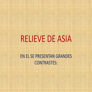 Relieve de Asia