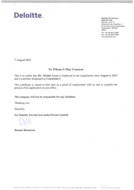 Experience certificate INFOSYS | PDF